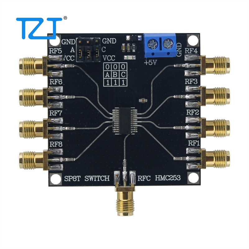 TZT HMC253 DC-2.5GHz RF Single-Pole Eight-Throw Switch GASS MMIC SP8T Non-reflective Switch for