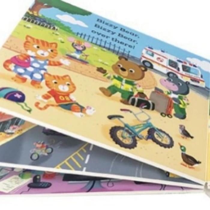 Buku anak Bizzy bear space roet Bizzy bear Racing Driver pull and push ar ok