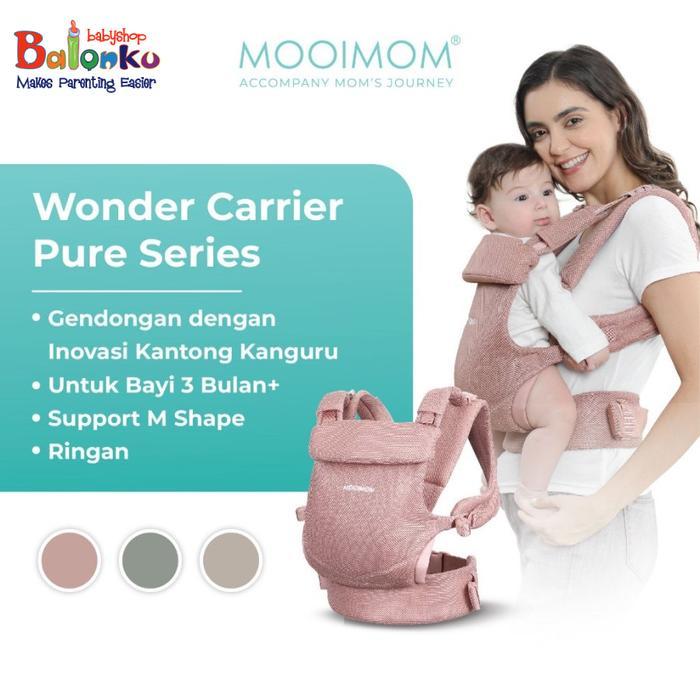 MOOIMOM Wonder Carrier Gendongan Bayi SSC - MOOIMOM Wonder Carrier Hipseat Grey dengan Desain