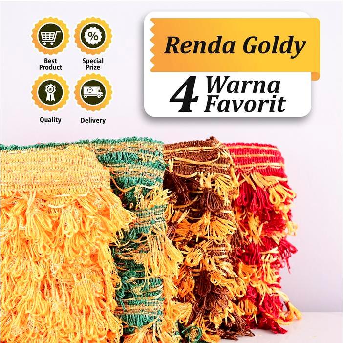 Renda GOLDY/ Lebar 6 cm/Panjang 25 M/HARGA PER ROLL