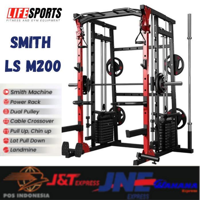 smith machine-lifesports m200(original)smith machine-smith multi-smith multipungsi-power rack-smith