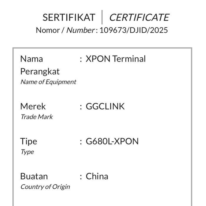 TERBARU ONT XPON DUALBAND GGCLink G680L NEW , XPON GPON EPON ONU DUALBAND BISA GRAB