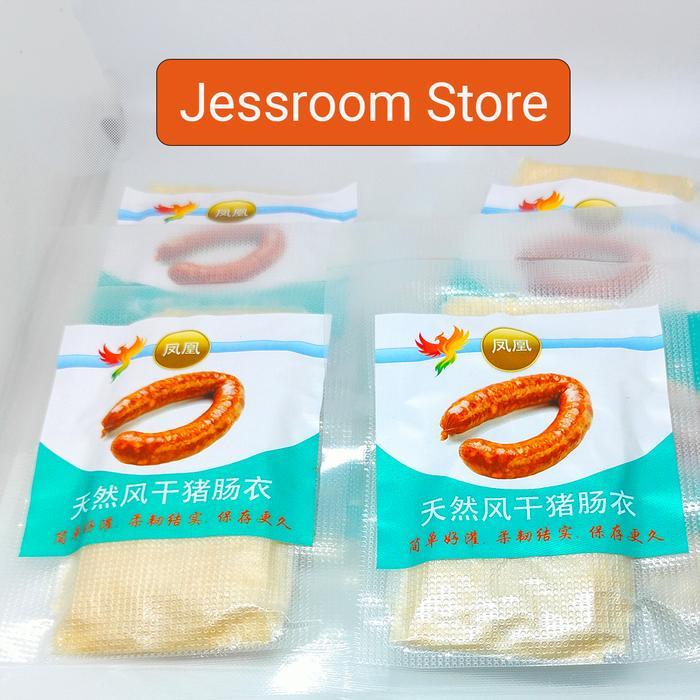 Casing Sosis Usus Babi kering GRADE A, tipis dan tidak mudah pecah.