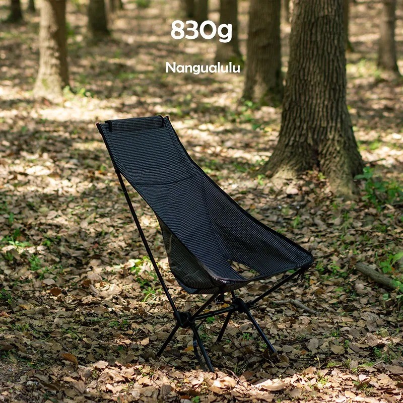 830g Zero High Back Dyneema Moon Chair Camping XGrip Plaid Fabric 7 Series Top Magnesium Aluminum