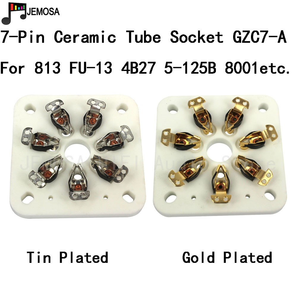 5PCS Ceramic 7Pin Tube Socket GZC7-A For 813 FU-13 4B27 5-125B 8001 Vacuum Tube Amplifer Auido HIFI