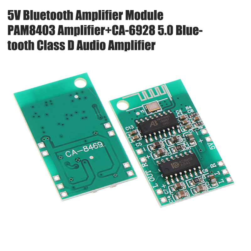 1Pc 8469 5V Bluetooth Amplifier Module PAM8403 Amplifier+CA-6928 5.0 Bluetooth D Audio Amplifier
