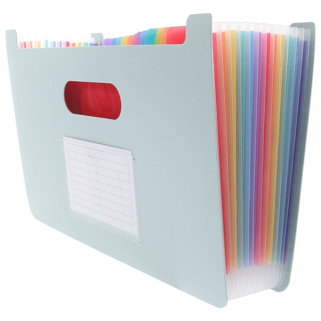 A5 Invoice ganizer Large Capacity Accordion File Folder Smoke Gray Office Document Expanding Storage