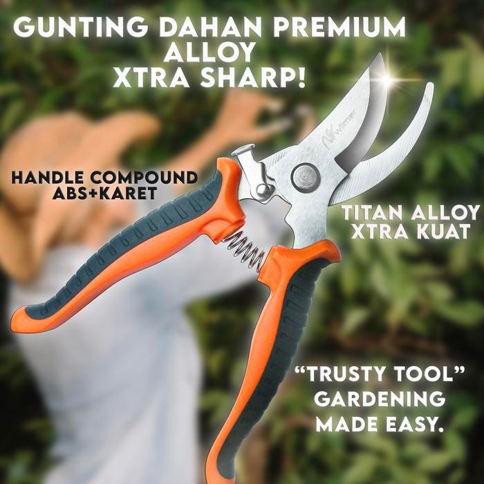 Gunting Dahan Premium Alloy Steel Xtra Sharp Full Metal Core Kuat Tajam Nyaman Digunakan Handle ABS