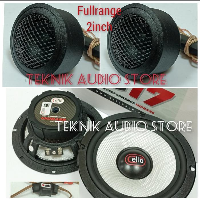 Speaker Midbass Cello TG17 Plus Crossover dan Fullrange 2inch