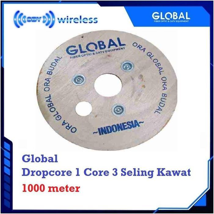 Global, Ftth Dropcore Drop Core 1 Core 3Seling Hasbelan 1000 Meter Fo