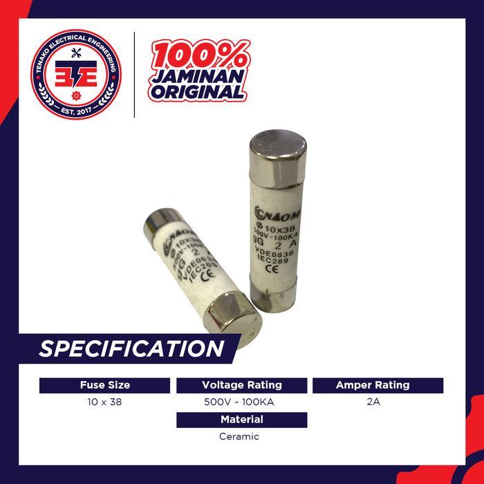 Fuse Link Ceramic 1-32A 10 X 38 500V-100Ka Fuse Sekring Keramik 10X38