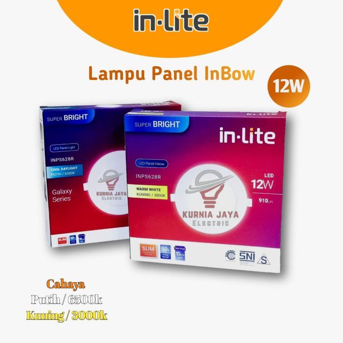 Inlite Downlight Panel Light Led Inbow 12W Bulat Inps628R