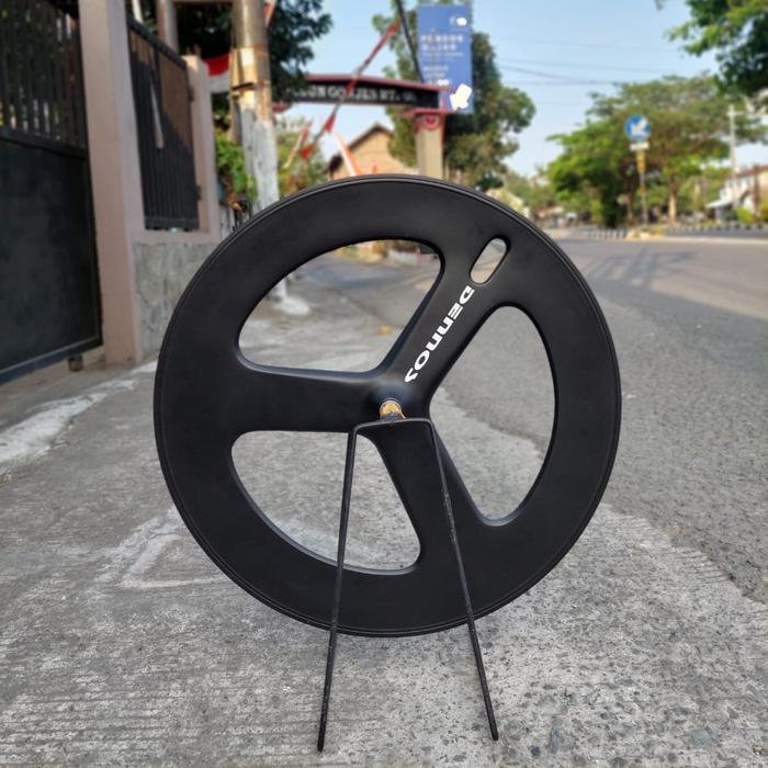 TERBARU Dennos Rims 88/3spoke Wheelset 700c Ukuran 700c Bagian Depan