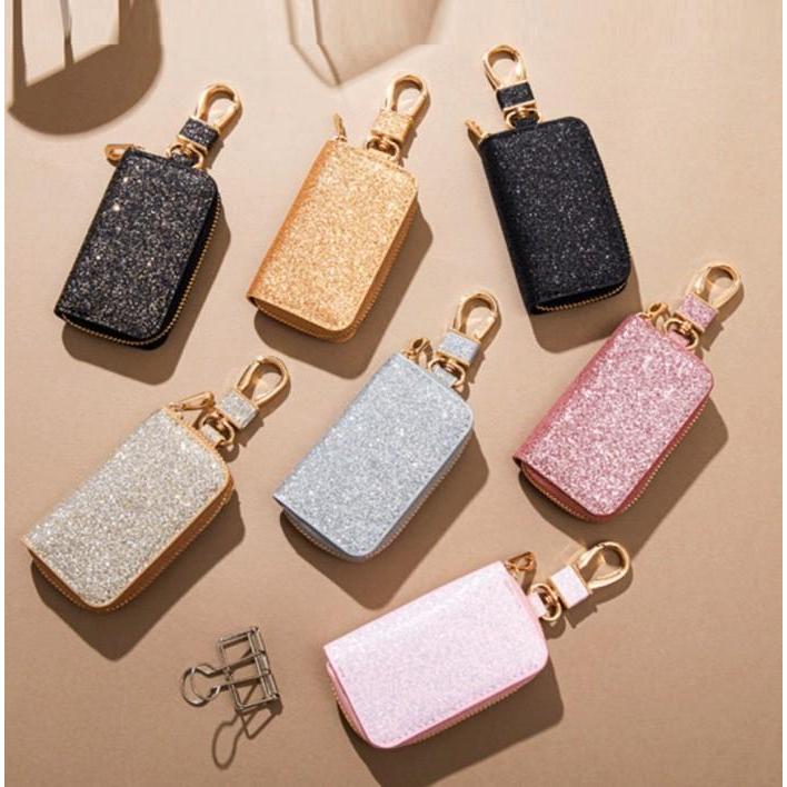 Jfr Man Bags - Wk06 Dompet Kulit Pu Stnk Gantungan Kunci Mobil Motor Bling Bling Mewah