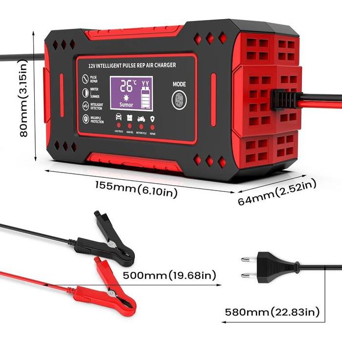READY Casan Aki 12V Sunpro 6A-5A-4A-2A Charger Battery Mobil Motor / Alat Pengisi Daya Baterai