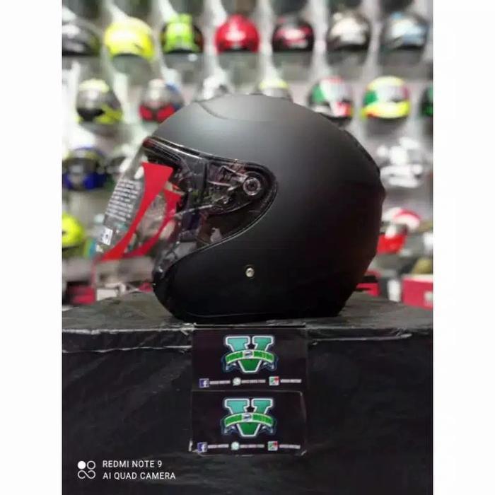 Ready HELM KYT KYOTO SOLID BLACK DOFF Helmet Motorcycle