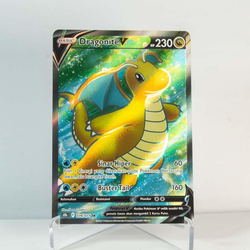 Dragonite V SR 078/071 S10b Pokemon Go Kartu Pokemon TCG Original Indonesia