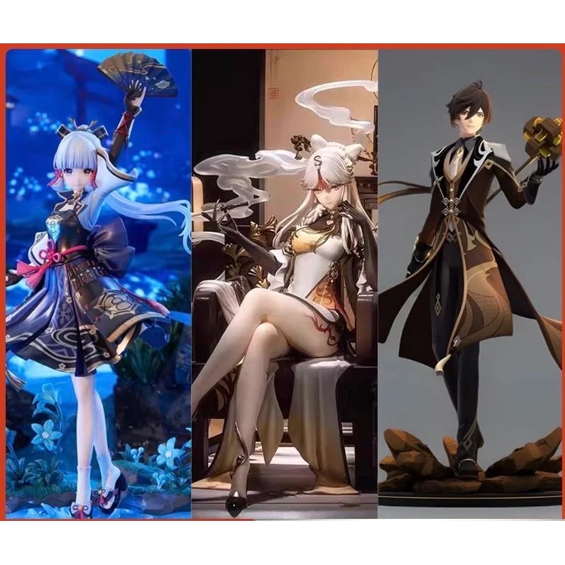 Anime Figures Genshin Impact Blind Box Mystery Box Paimon Aether Ganyu lnut Handmade Large Action