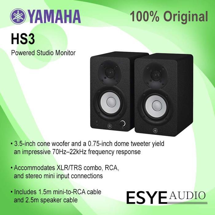 Speaker YAMAHA HS3 HS-3 HS 3 Powered Studio Monitor 3 inch - Hitam