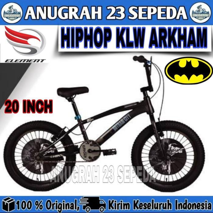 Sepeda Anak Laki BMX PACIFIC STIVE // ELEMENT HIP HOP KLW Ukuran 20 Inch 8-12 Tahun - Batman ( Eleme