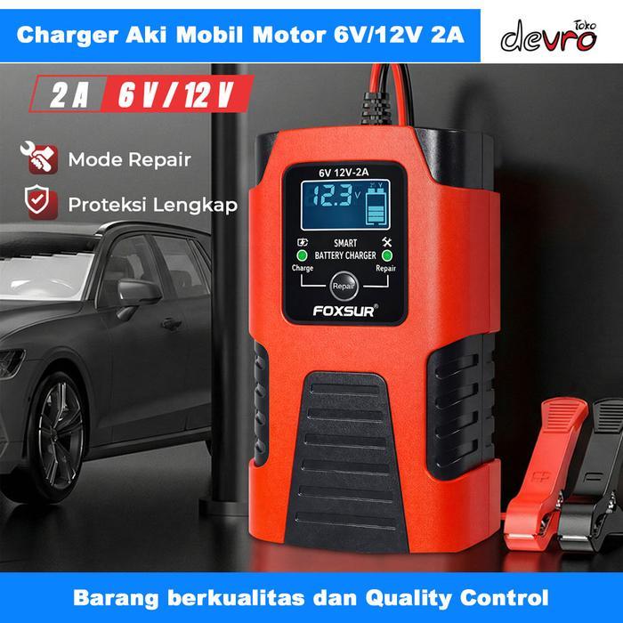 Foxsur Charger Aki 12V 8A 24V 4A