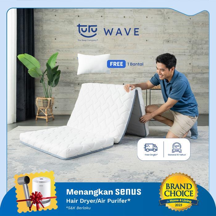 Kasur Lipat Turu, Kasur Trifold, Kasur Lantai Premium, Kasur Wave Rebounded, Kasur 90X200, Kasur