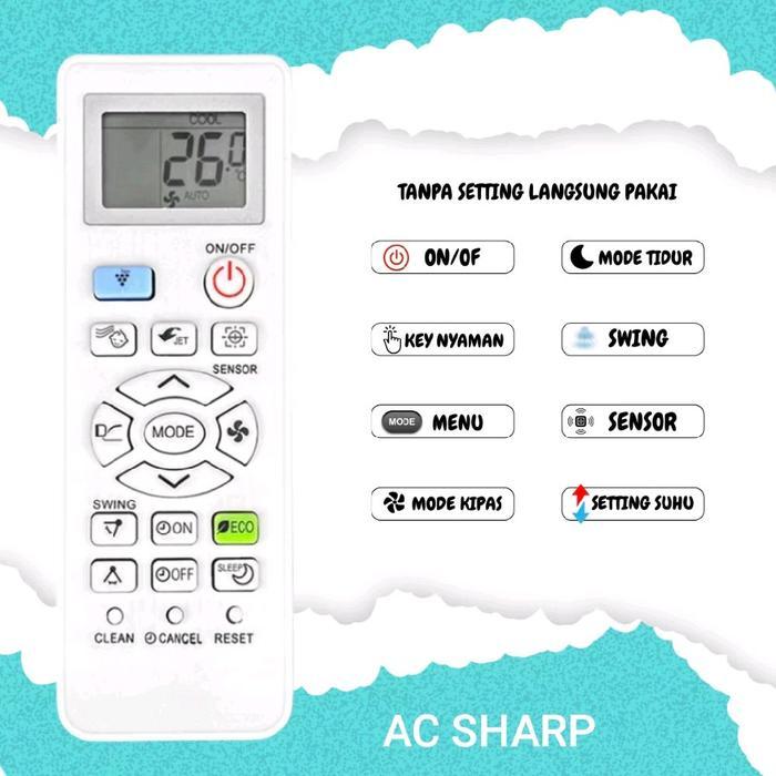 Remote AC SHARP INVERTER ALL TIPE