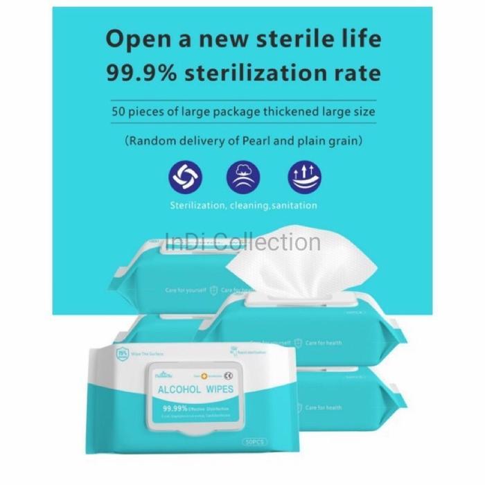 READY BUY 3 GET 1 Chando Sterilization Wipes Tisu Basah Steril 50s