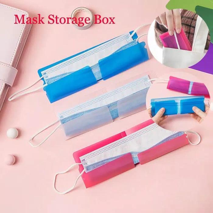 TERLARIS Tempat masker portable box masker medis tempat masker tali