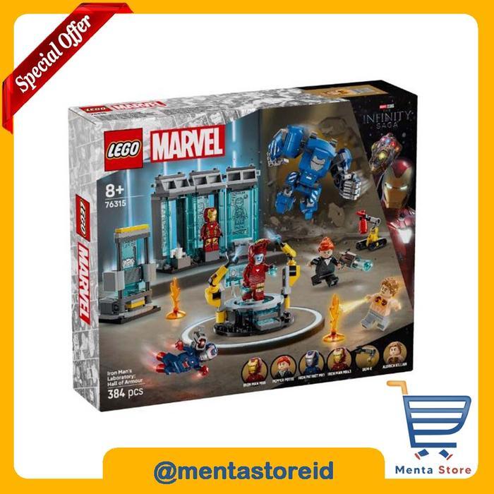 LEGO Marvel 76315 Iron Man's Laboratory Hall Of Armor
