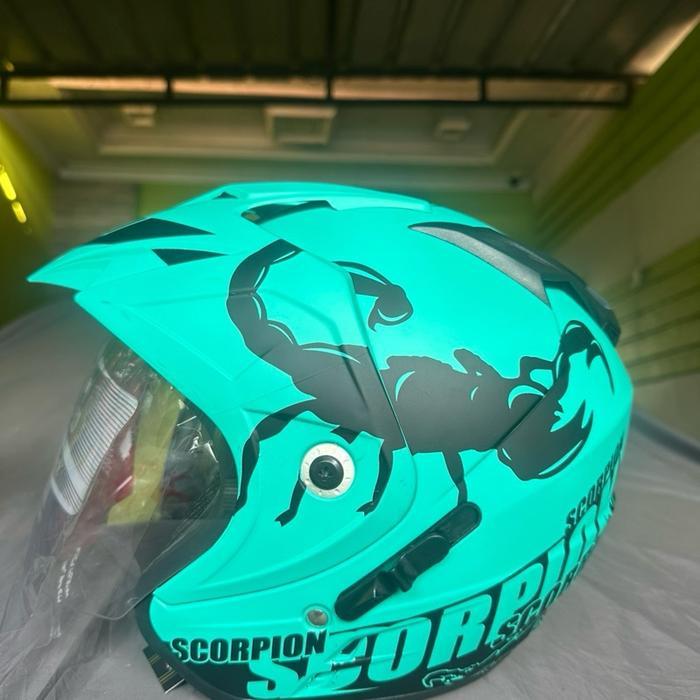 "" Red Bull Helm JP 7 2 Visor Sky Murah Meriah SNI Kualitas Premium Dengan Busa Lepas Pasang Desain