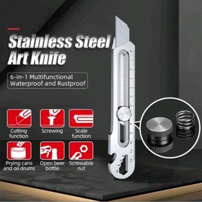 SALE PISAU CUTTER CARTER Bahan Baja Besar Stainless Anti Karat Bahan Tebal Kuat Multifungsi untuk