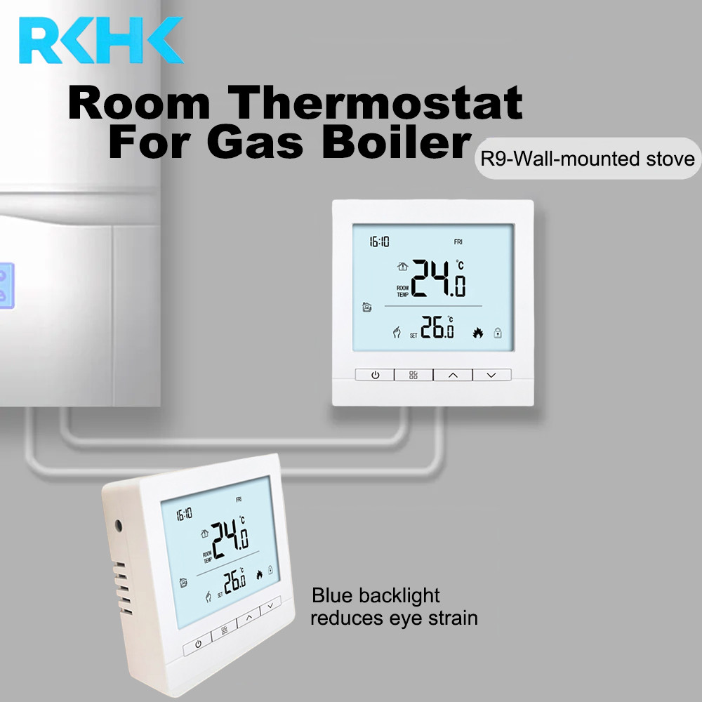 Digital Heating Thermostat Gas Boiler Battery Operated Heating Thermostat Room Boiler Thermostat