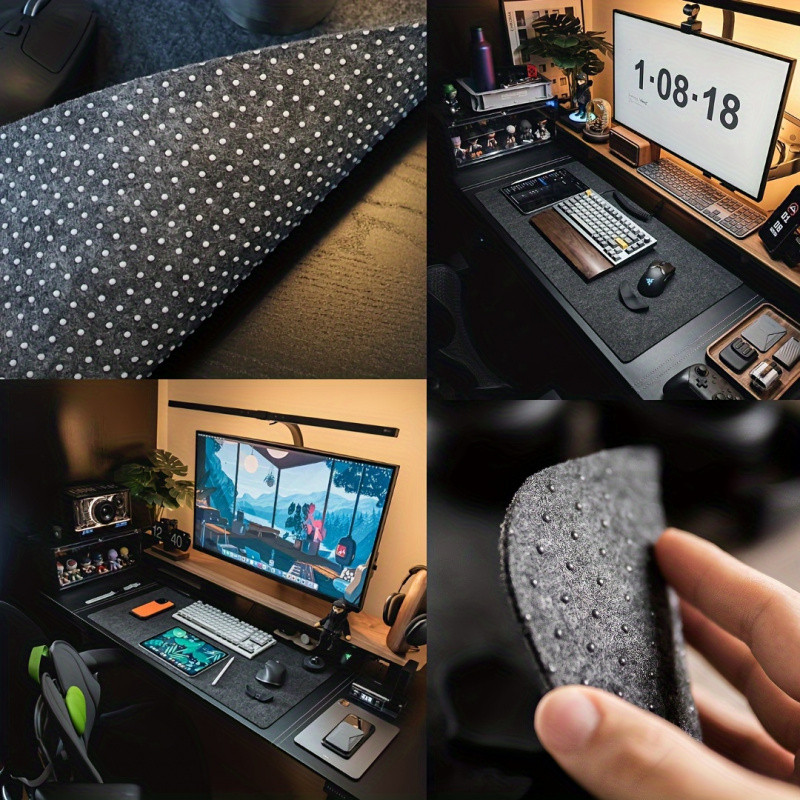 Non-Slip Oversized Felt Mouse Pad Non-Slip Felt Desk Mat Desk Pad Protection Office Felt Desk Mat