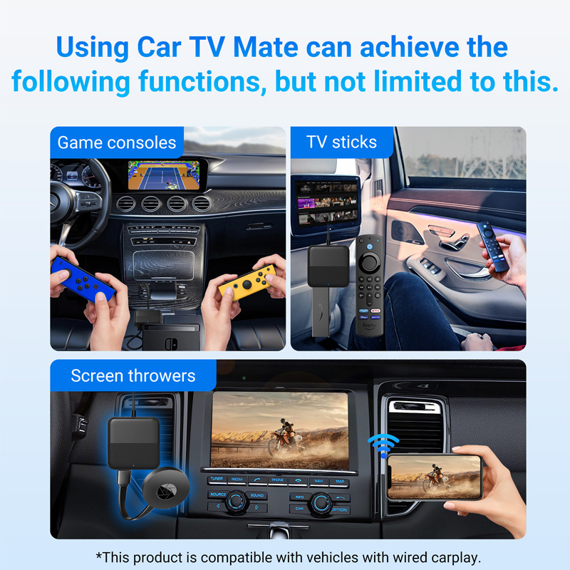 Ottoast Express ar Tv Mate Wireless arPlay Android Adapter HDMI Video onverter Fire TV Stik Game Box