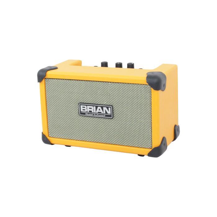 Ampli Mini Gitar Dan Bass Akustik Dan Elektrik 4 Inch Warna Orange Merk Brian Murah Jakarta Ada