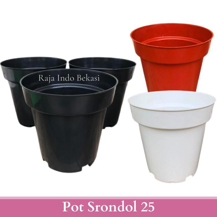 Lalala_Co Raja Indo Pot Tinggi Srondol 25 Pot Tanaman Bunga Tinggi Jumbo Pot Hias Aglonema Pot