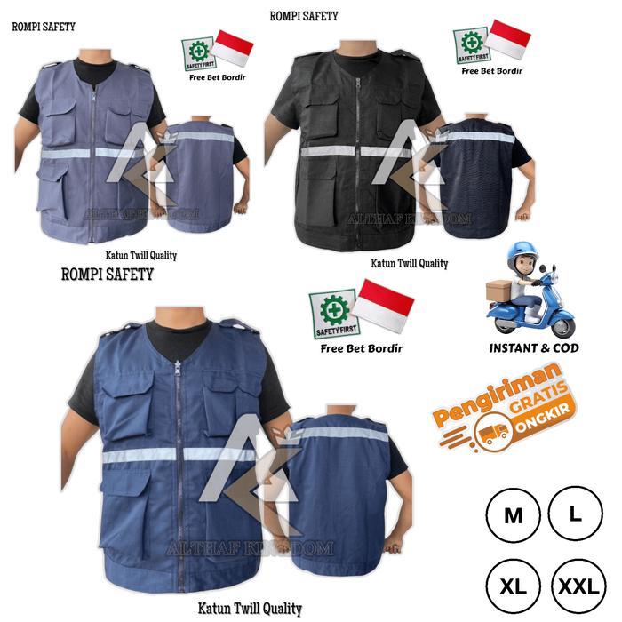 READY Jacket - Rompi - Rompi Caesar - Rompi Lapangan - Rompi Safety - Atasan Pria Rompi Safety