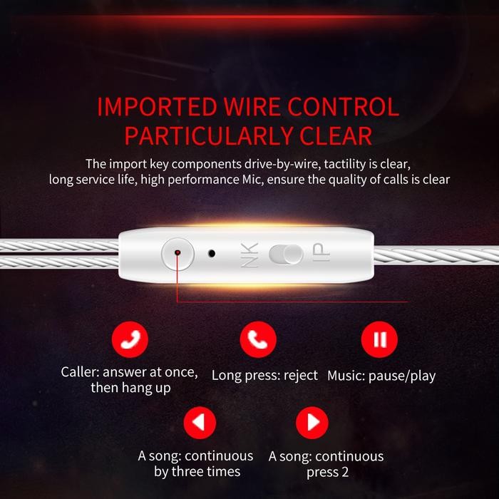 Qkz Earphone Hifi Dengan Mic - Qkz-Ck5 Qkz-Ck5