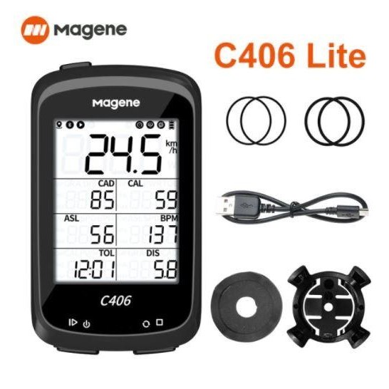 Speedometer sepeda Magene C406+Barfly Original Cyclometer Magene C406