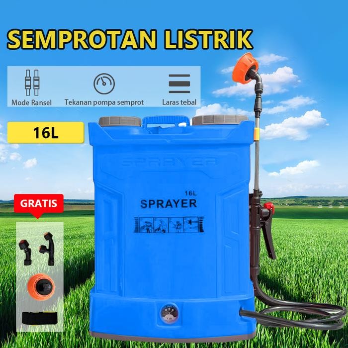 Mieia 16 LITER SPRAYER ELEKTRIK Hama Padi POMPA SPRAYER ELEKTRIK Alat Semprot Tanaman Pertanian
