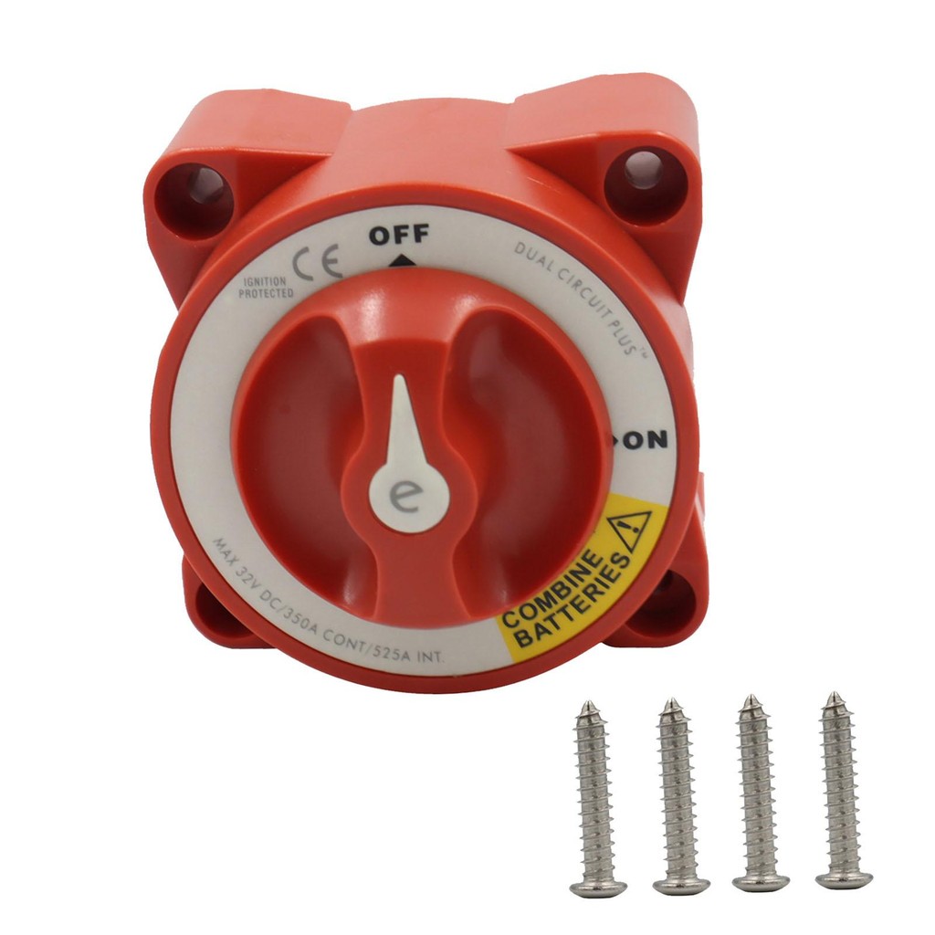 Generic Battery Switch Dual Circuit Plus Accessories, Heavy Duty, Ignition protected 350A for Marine