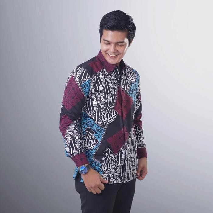Baju Kemeja Batik Maza Pria Lengan Panjang Modern Premium Pesta Kantor