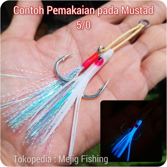 4tpo- Umpan Cumi Karet Gid Softlure Rubber Squid Octopus Utk Assist Hook Jig