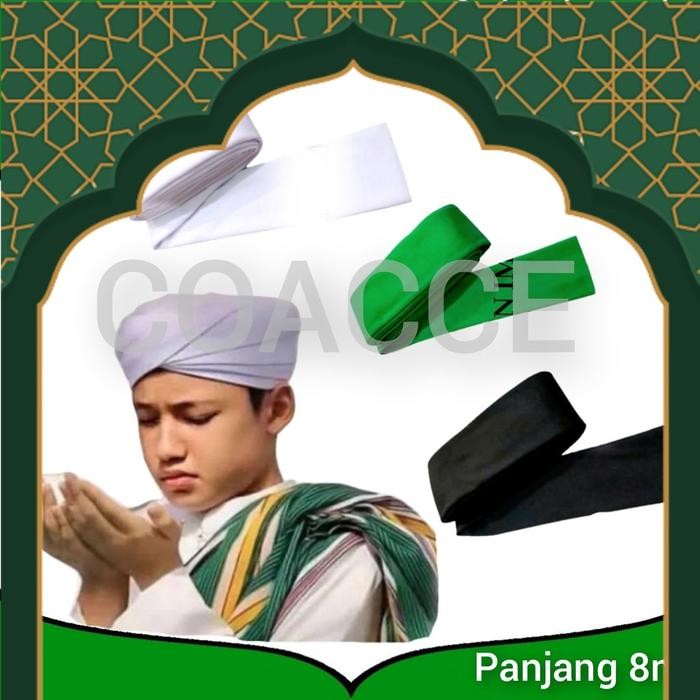 TERLARIS IMAMAH PUTIH POLOS PANJANG 8 METER I SORBAN POLOS READY STOCK