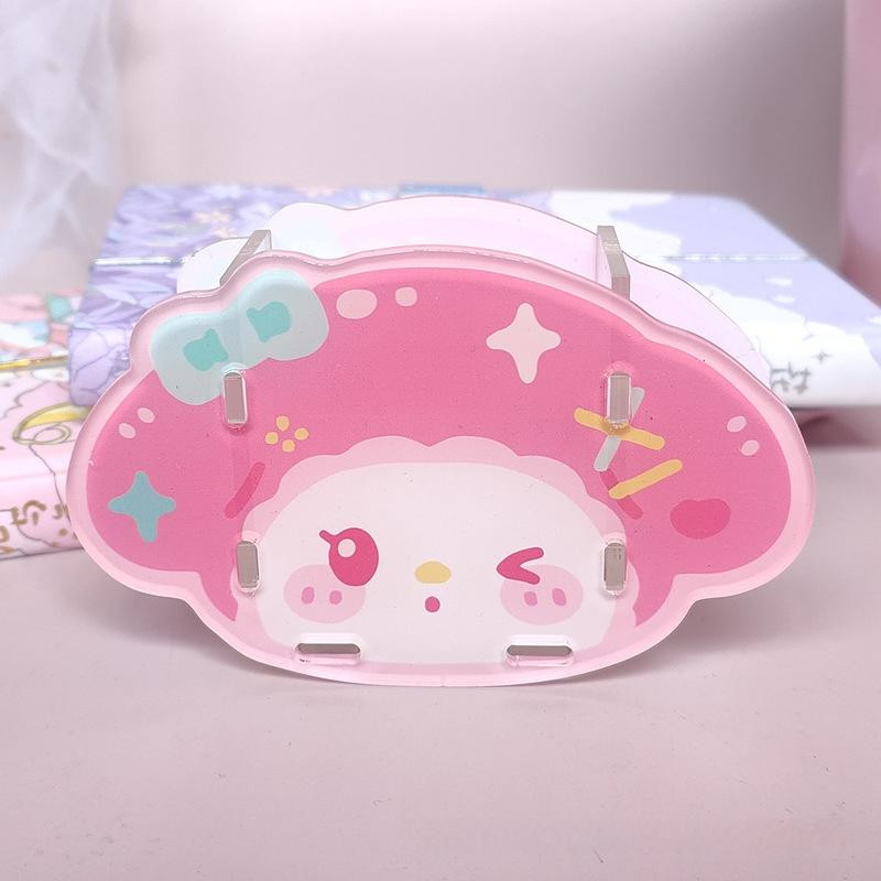 Creative Cartoon Sanrio Acrylic Pen Holder Kuromi Pompompurin Student Stationery Gift Multifunctiona