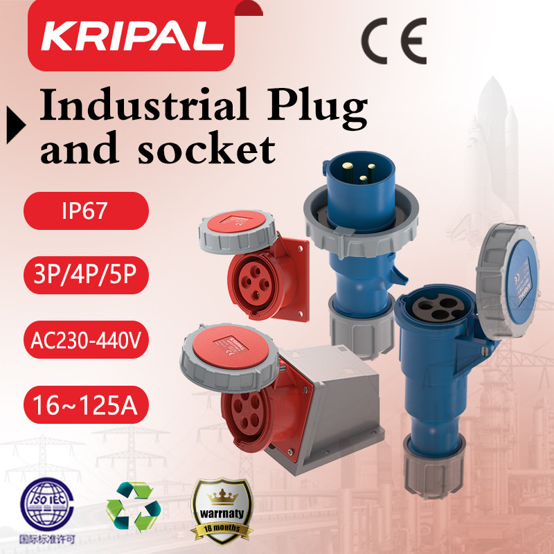 Industrial Plug and CEE Socket Waterproof Connector 3PIN 4PIN 5PIN