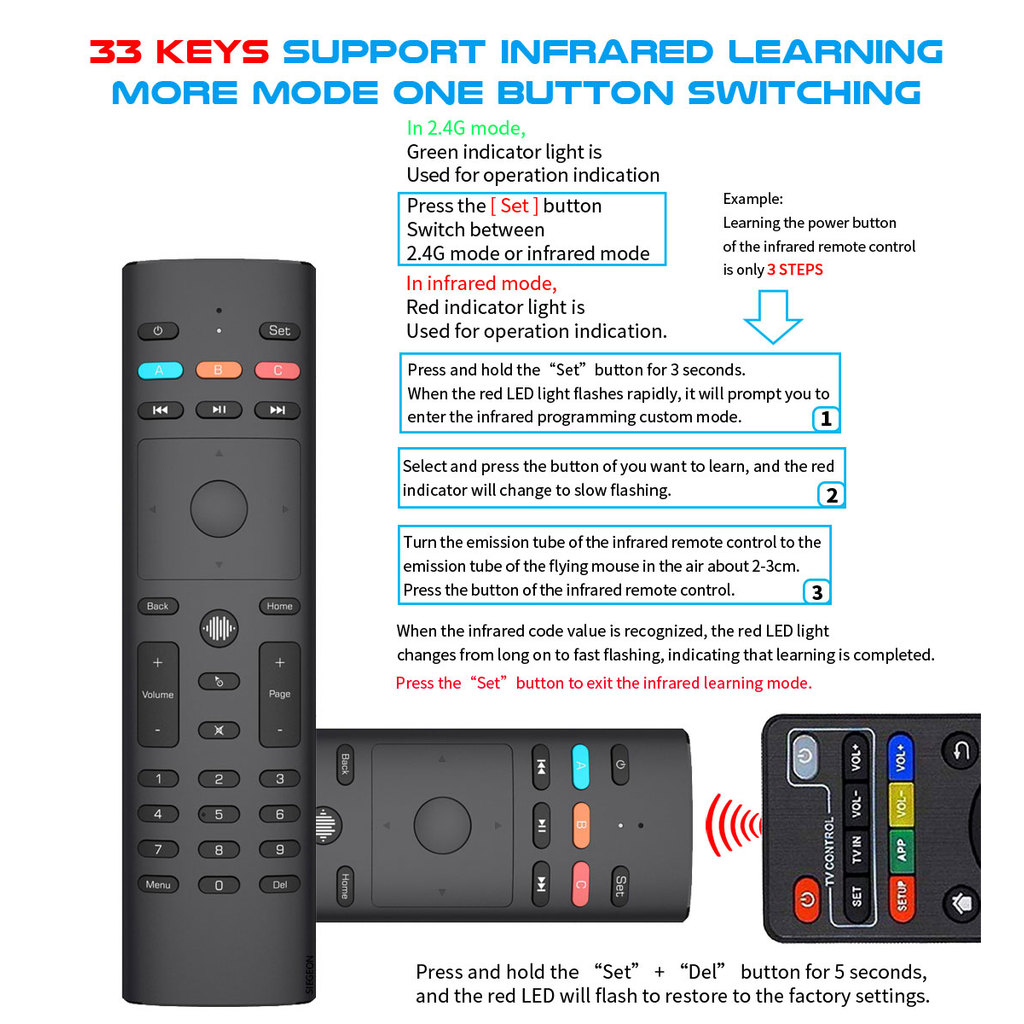 G40S Voice Remote Control Air Mouse Wireless Mini Kyeboard G40 with IR Learning for Android TV Box H