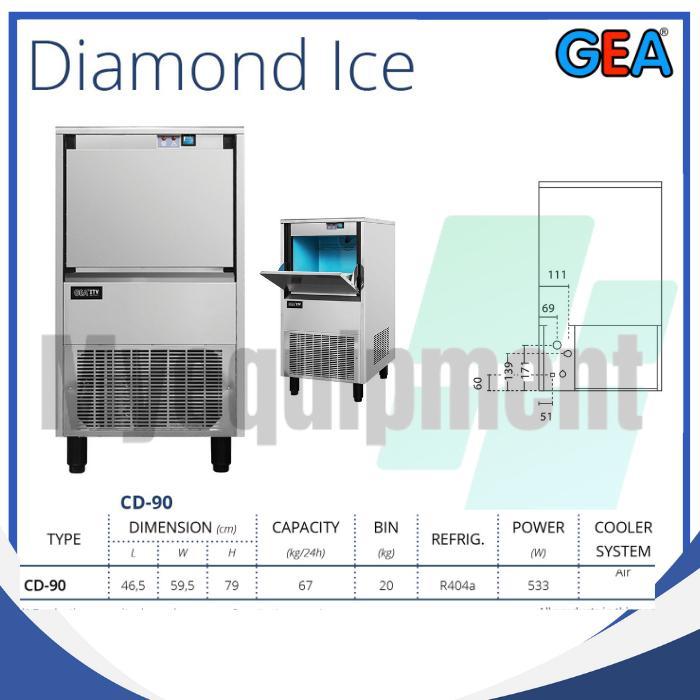 ICE MAKER DIAMOND ICE MESIN ES KRISTAL GEA  CD-90