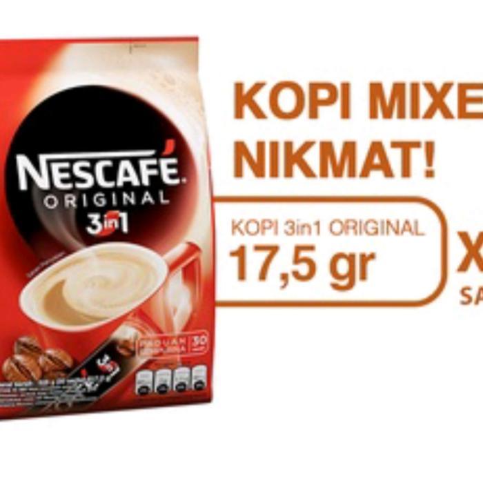 Ready Nescafe Kopi Original 3 In 1 30 Sachet17.5 Gram